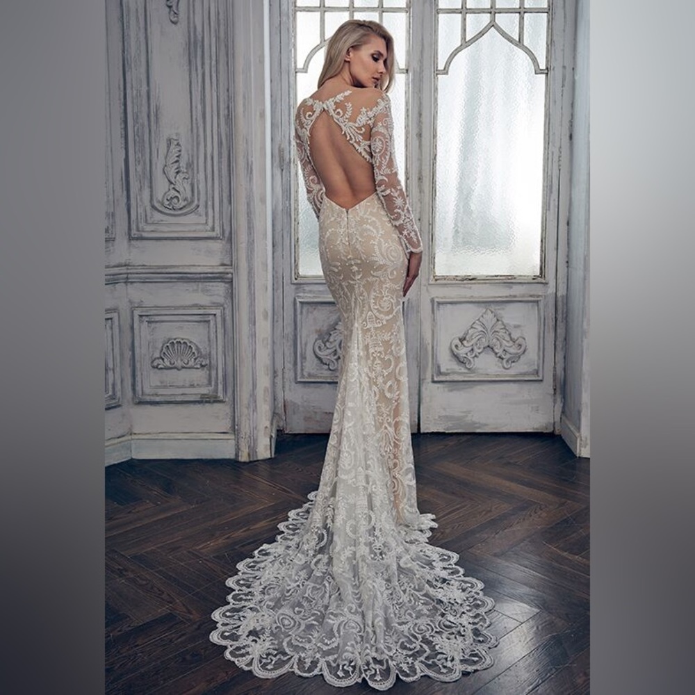 NWT CALLA BLANCHE WEDDING DRESS SIZE 8 IVORY STYLE 17121